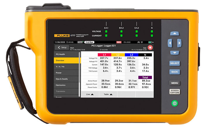 Fluke 1770 系列三相電力品質分析儀概覽